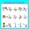 A collection of various faucet adapters and taps suitable for all faucets.