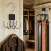 360° Rotating Multi-Hook Closet Organizer for Belts, Scarves, and Ties