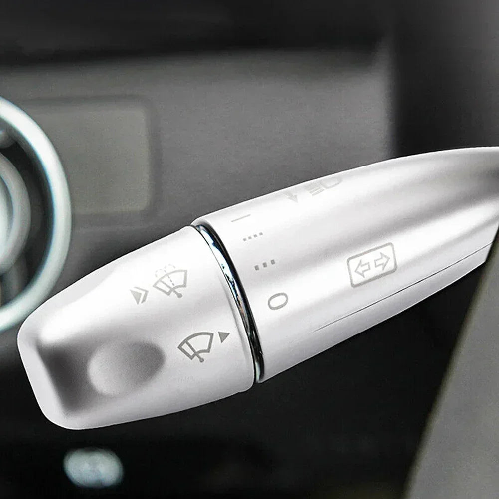 Mercedes S-Class W221 Wiper Lever Covers (Set of 3) – Silver ABS