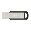 Silver Lexar M400 USB 3.2 flash drive with a black clip.