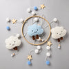 Wooden and Felt Crib Mobile with Cloud and Star Rattles