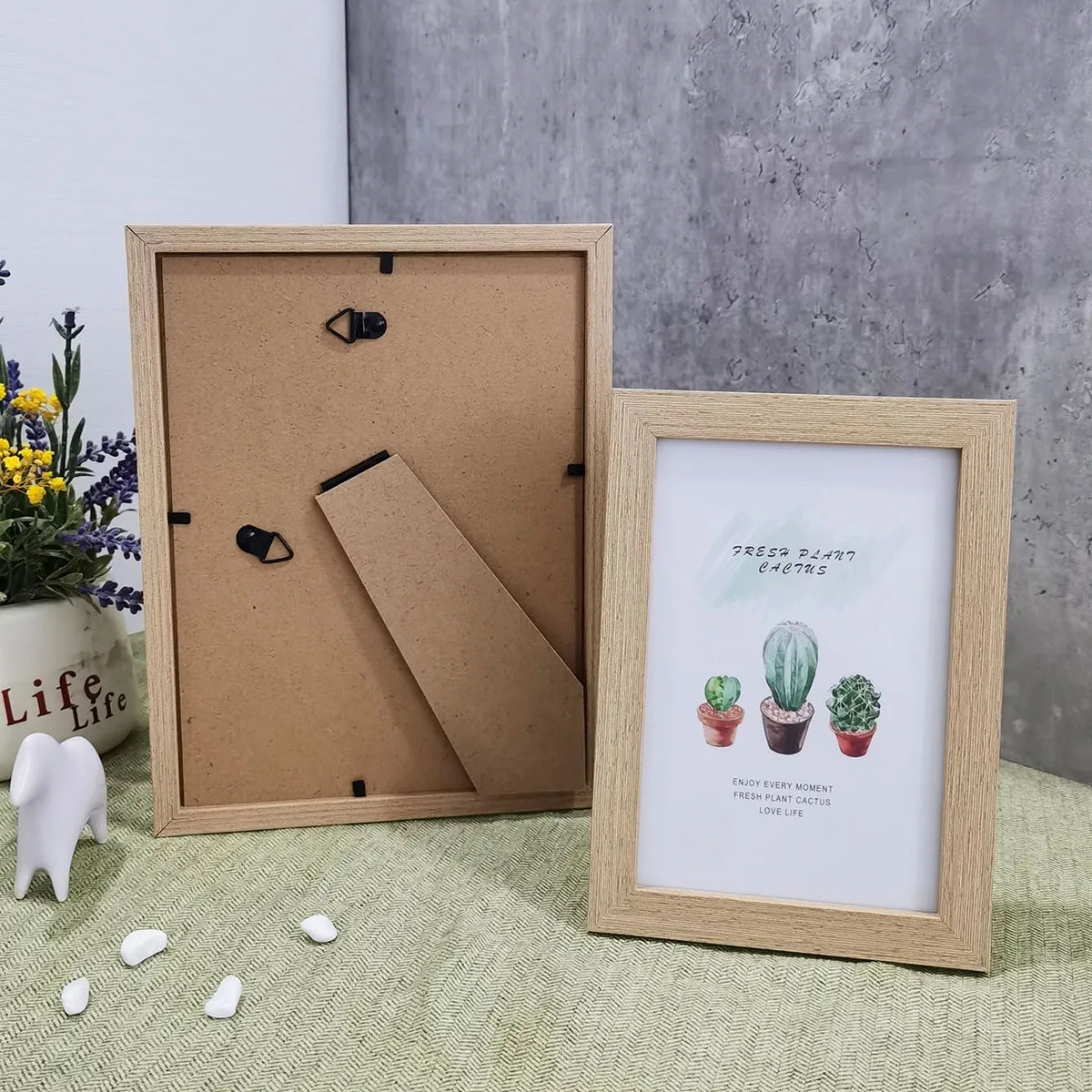 Rustic Wooden Picture Frame for Wall or Table Display