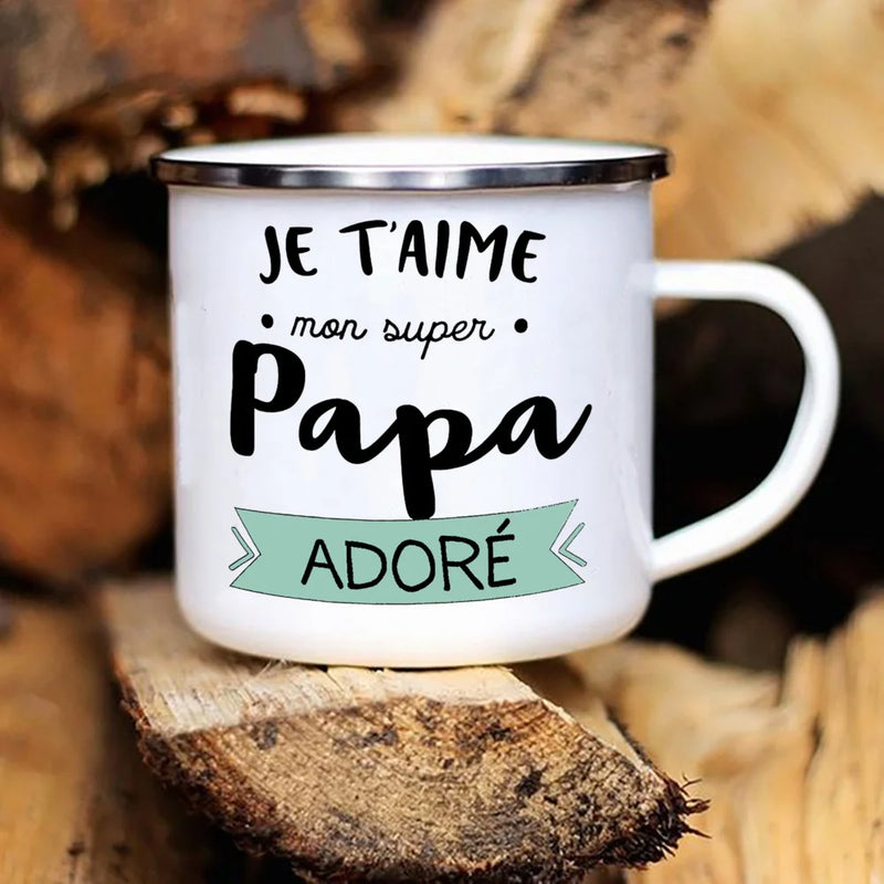 French-Style Enamel Camping Mug
