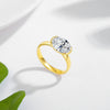 14K Gold Oval Moissanite Ring