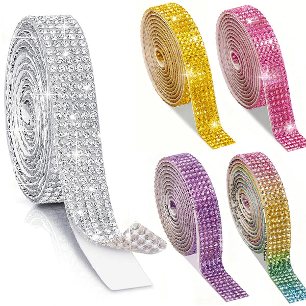 Self-Adhesive Rhinestone Ribbon for DIY Crafts