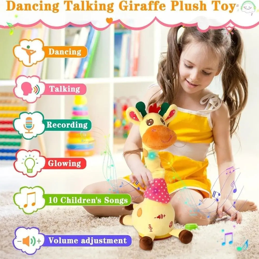 Interactive Dancing and Talking Giraffe Plush Toy with Music