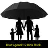 Large Manual Umbrella with Reinforced 12-Bone Frame