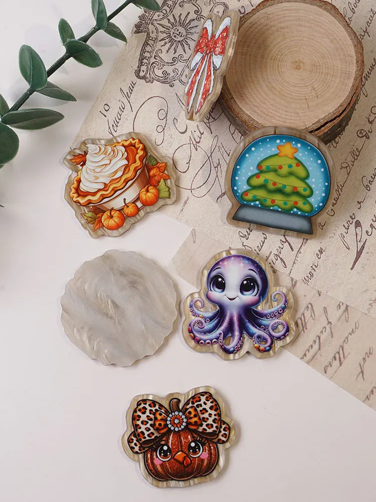 Decorative Faith-Themed Resin Embellishments with Water Ripple Effect