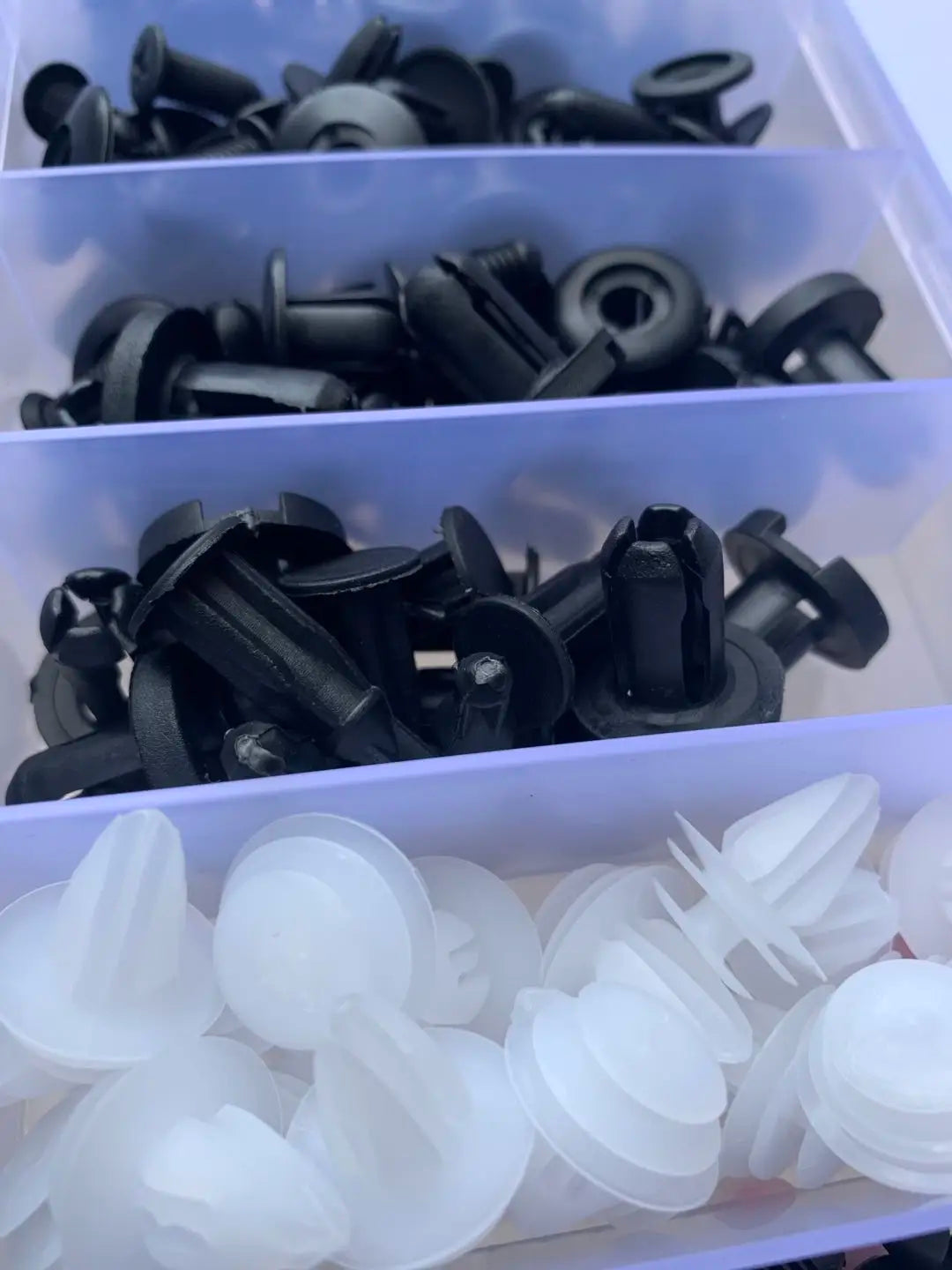 Mixed Size Plastic Retainer Clips for Auto Trim, Bumper, and Door Panels