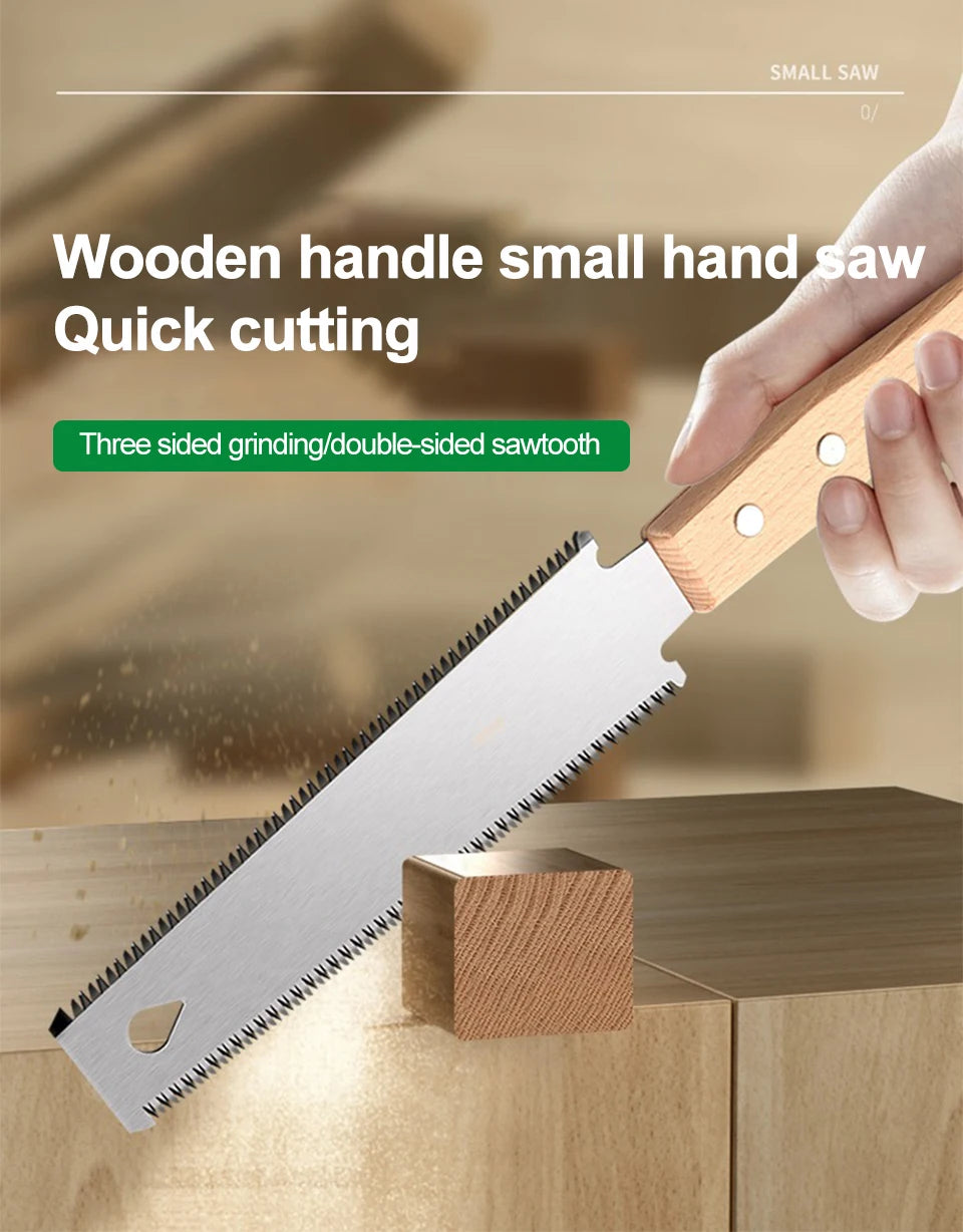 Japanese-Style Pull Saw with Wooden Handle