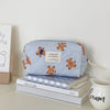 Striped Bear Large-Capacity Makeup Bag