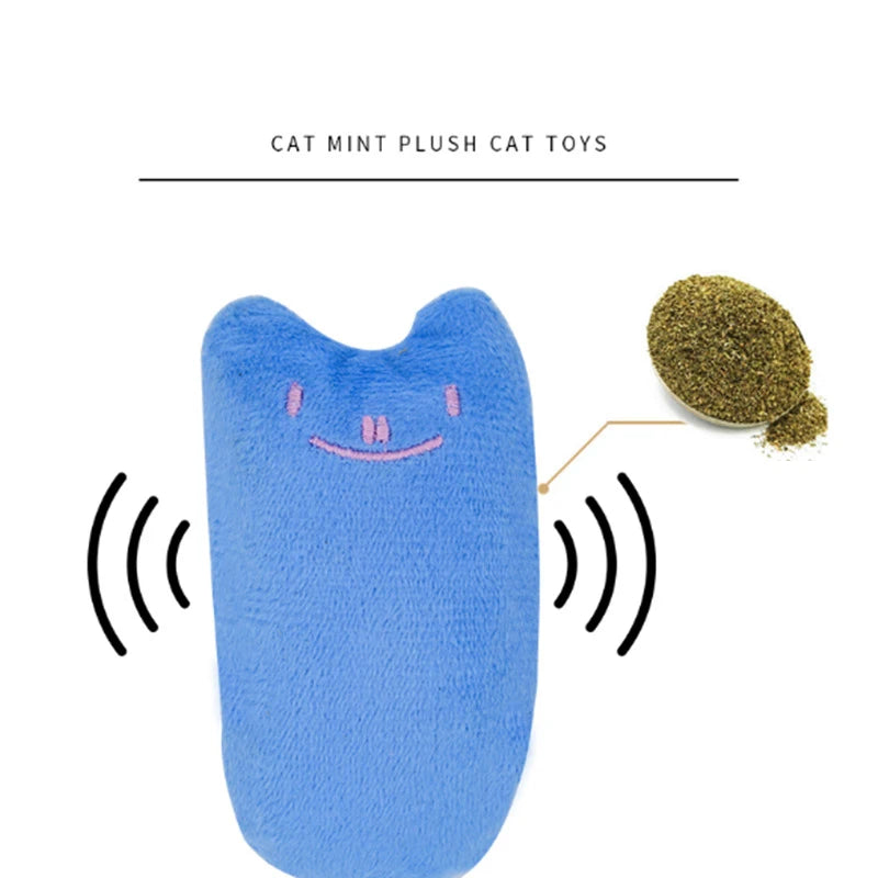 Interactive Plush Cat Toy with Squeaker and Catnip
