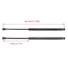 A pair of black heavy-duty hood lift supports for a Jeep Liberty, showing the length of 44.5cm/17.32in and 18.8cm/7.4in.