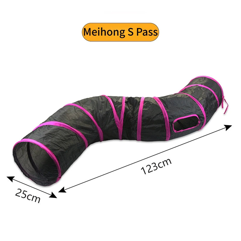 Foldable S-Shaped Cat Play Tunnel