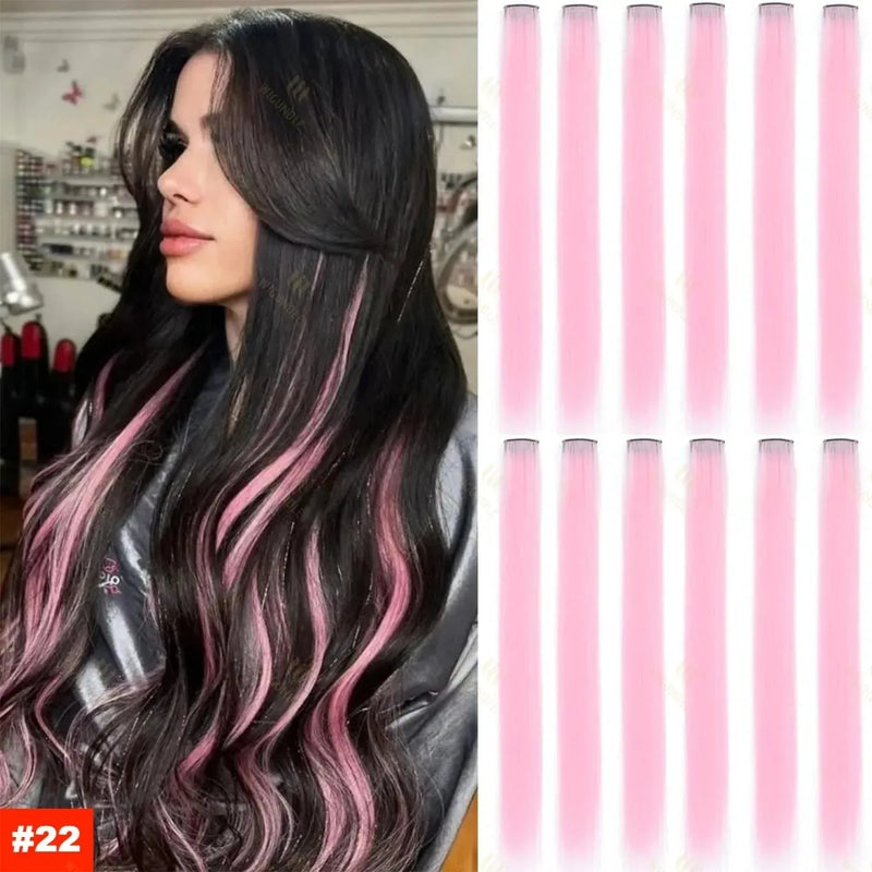Extensiones de Cabello con Clips Arcoíris