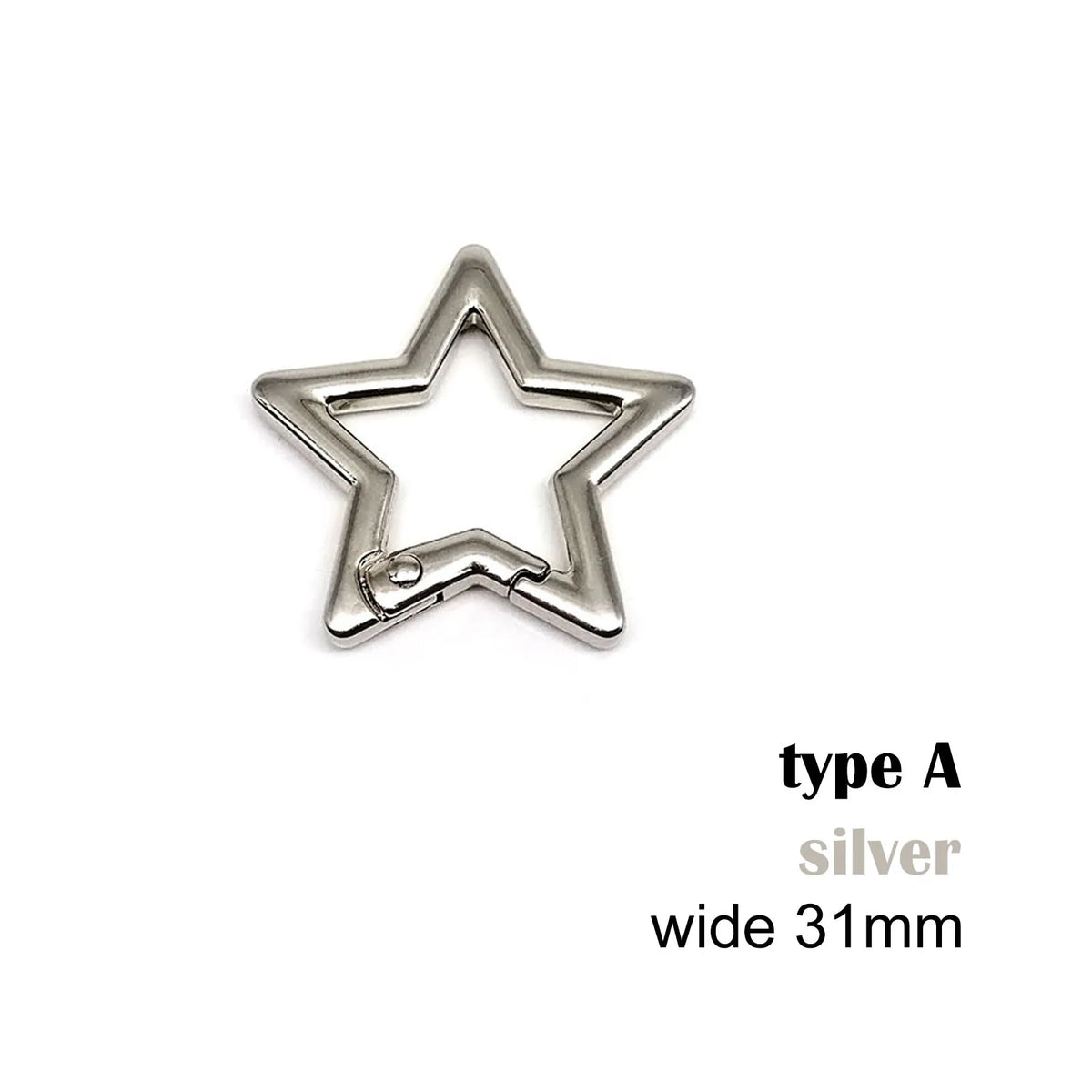 Star-Shaped Zinc Alloy Carabiner Clip for Bags and Belts
