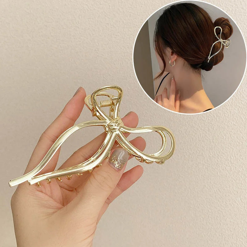 Gold S-Shaped Metal Hair Claw
