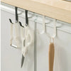 Stainless Steel Over-the-Door Hooks for Kitchen and Bathroom Storage