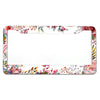 Floral Aluminum License Plate Frame with Slim Design