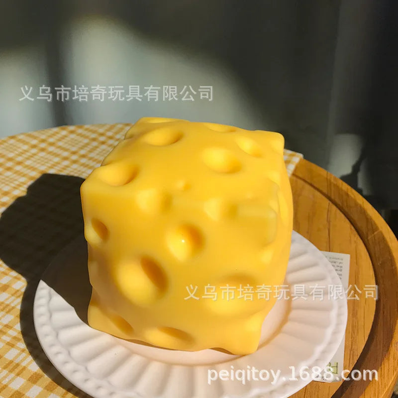 Large Cheese Block Squishy Toy