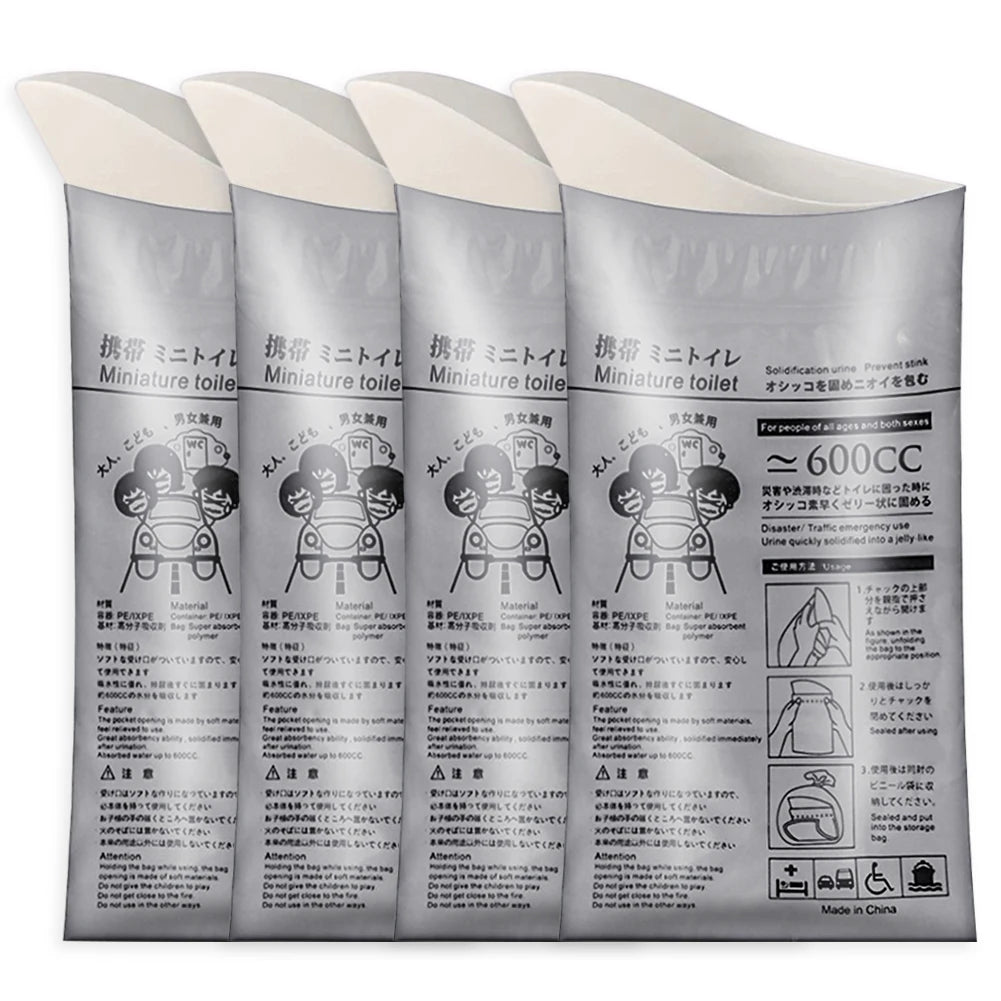 Sacs urinaires d'urgence jetables - Toiletties de voyage et camping portables