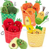 Soft Fruit & Vegetable Sensory Toy Set with Crinkle and Rattle