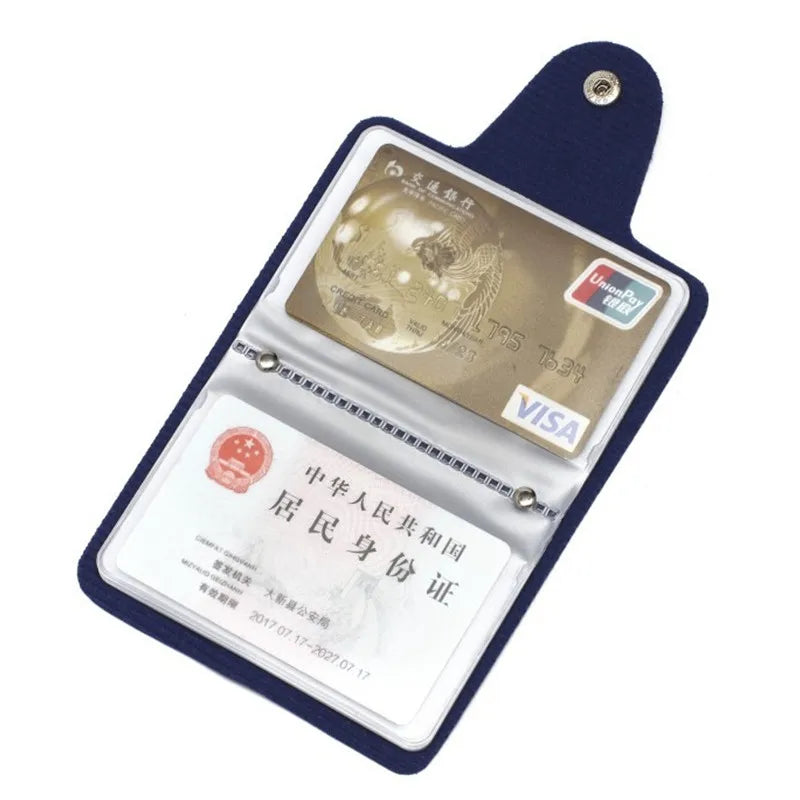Compact Leather Card Holder Wallet with 24 Slots