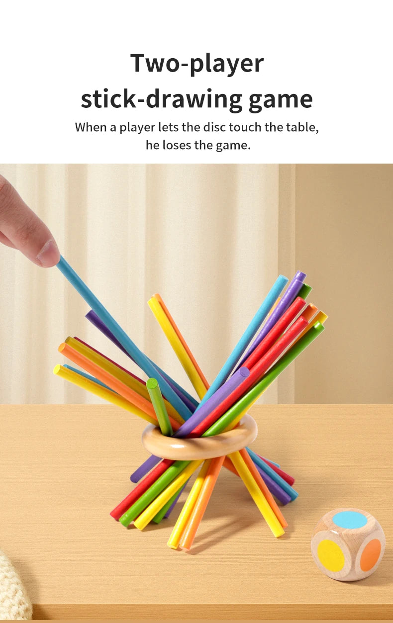 Wooden Counting Sticks and Balance Toy for Early Learning
