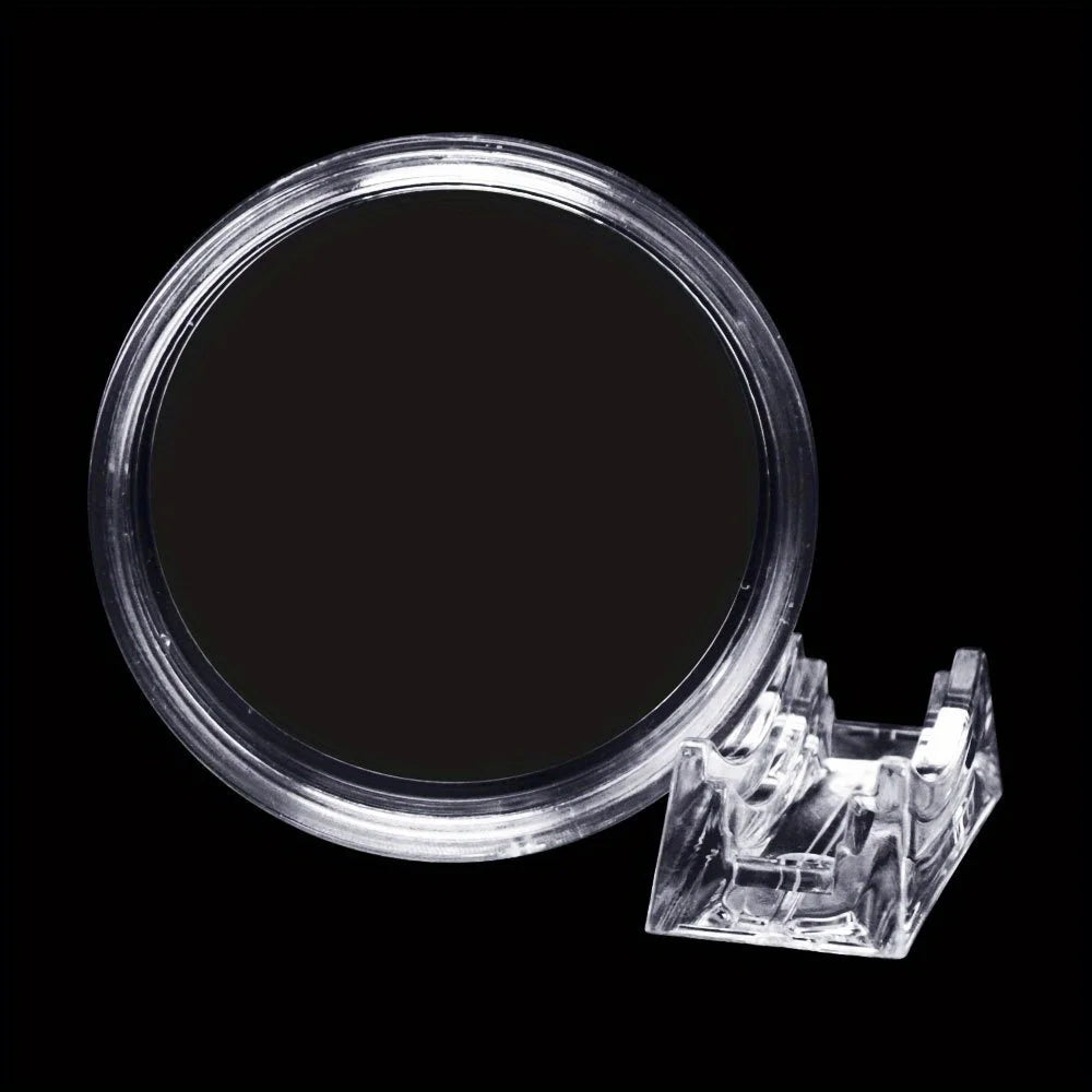 Transparent Coin Display Holders with Stands (10-Pack)