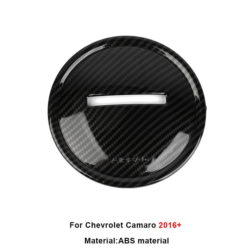 Black carbon fiber interior trim kit for Chevrolet Camaro 2016 and newer vehicles