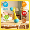 Cute Animal Baby Rattle with Soothing Sounds – Montessori Teether Toy for Newborns