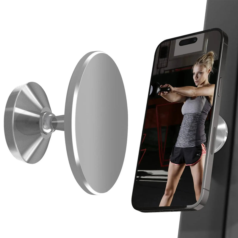 Magnetic Gym Phone Mount for Hands-Free Workout Videos