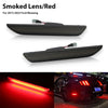 LED rear side marker lights for a 2015-2023 Ford Mustang shown in various views.