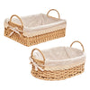 Handwoven Storage Basket with Removable Linen Lining