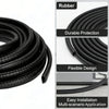 Black flexible rubber U-channel edge protector trim with durable protection and flexible design features