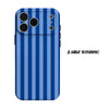 Blue Stripe Print Magnetic Phone Case with Shockproof Protection