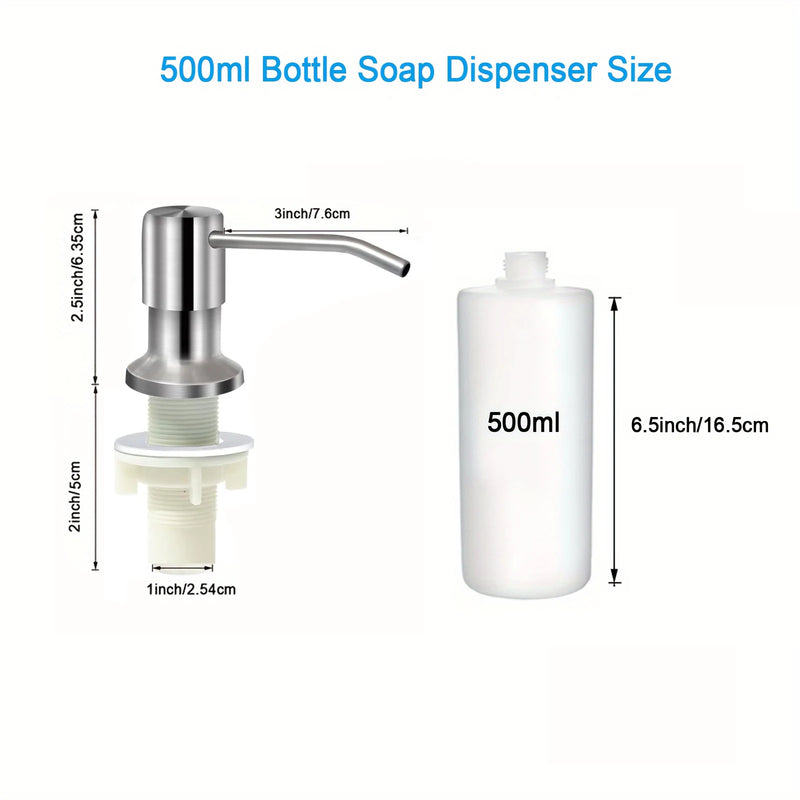 Built-In Kitchen Sink Soap Dispenser with Extension Kit