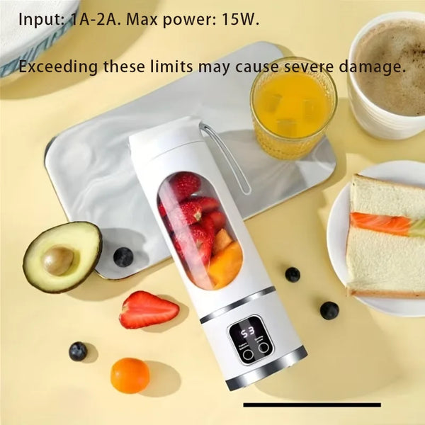 Portable USB Rechargeable Mini Blender with Digital Display
