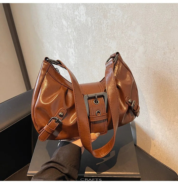 Y2K Retro Pleated Hobo Shoulder Bag