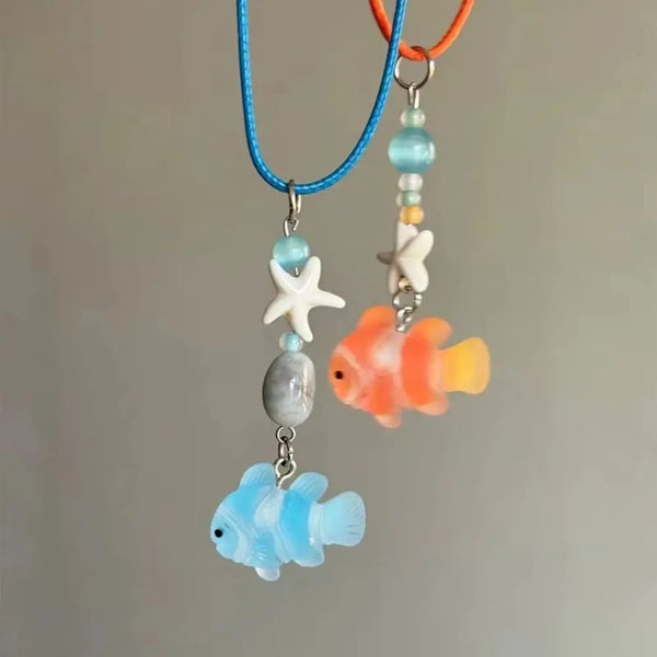 Cute Cartoon Fish Pendant Necklace