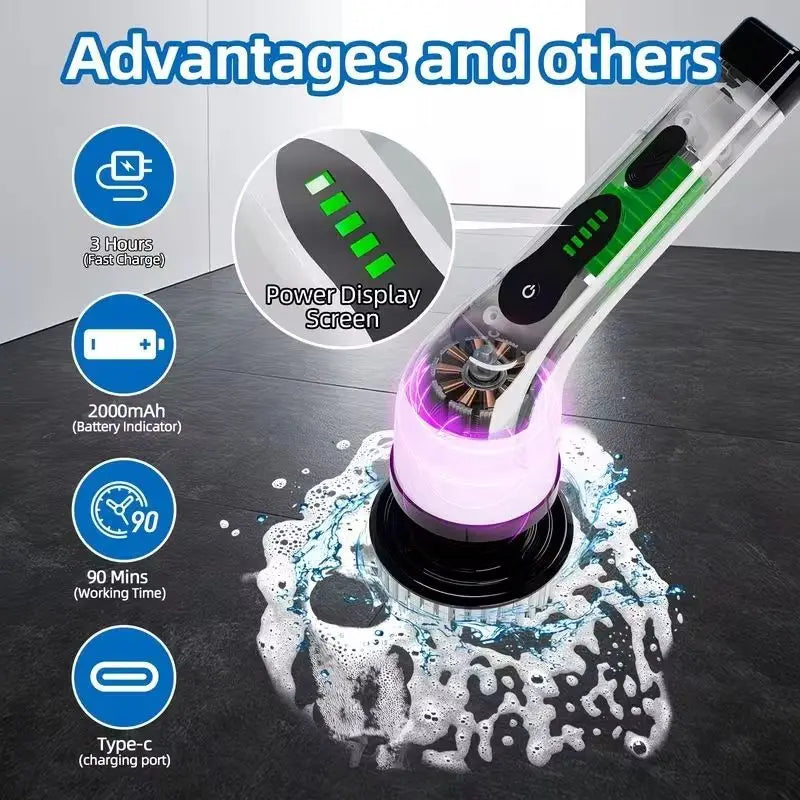 Cordless Electric Spin Scrubber