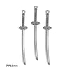 A set of three silver gun-shaped charms for DIY jewelry making with decorative details.