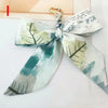 Chic Silk Bow Keychain with Ribbon Charm
