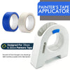 A white painter's tape applicator tool with blue and beige rolls of masking tape.