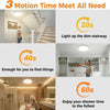 Diagram showing three motion time settings for a light, including 20s for a stairway, 40s for finding things, and 60s for a s