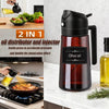 2-in-1 Öl-Sprühflasche & Dosierflasche aus braunem Glas