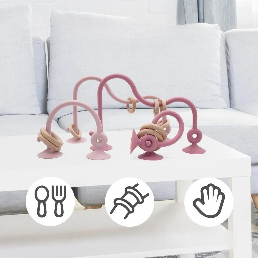 Wooden Ring Silicone Teether for Babies