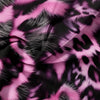 Abstract print duvet cover featuring a pink leopard pattern on a dark background.