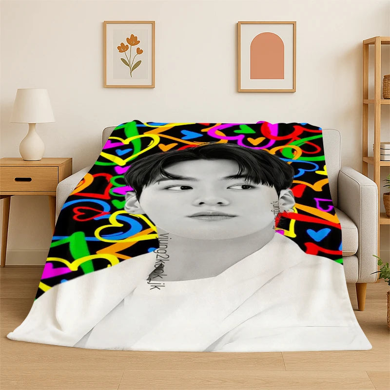 K-Pop BTS Jeon Jungkook Flannel Throw Blanket
