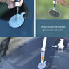 A hand holds a windshield repair kit with a resin tube and a silicone applicator for repairing cracks and scratches.